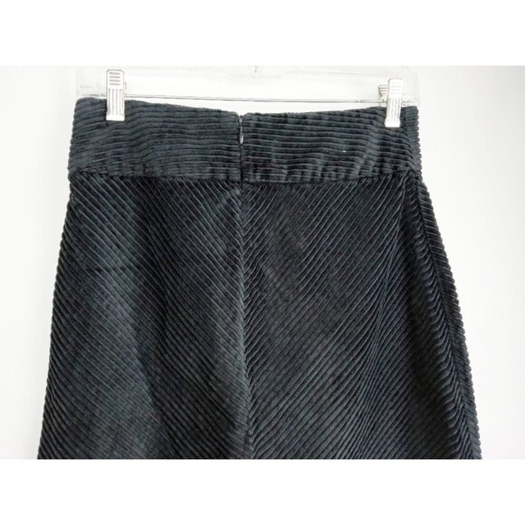 GAP Women's Skirt 2 Flowy Pencil Codu Zip Striped Black  Short - Picture 4 of 4